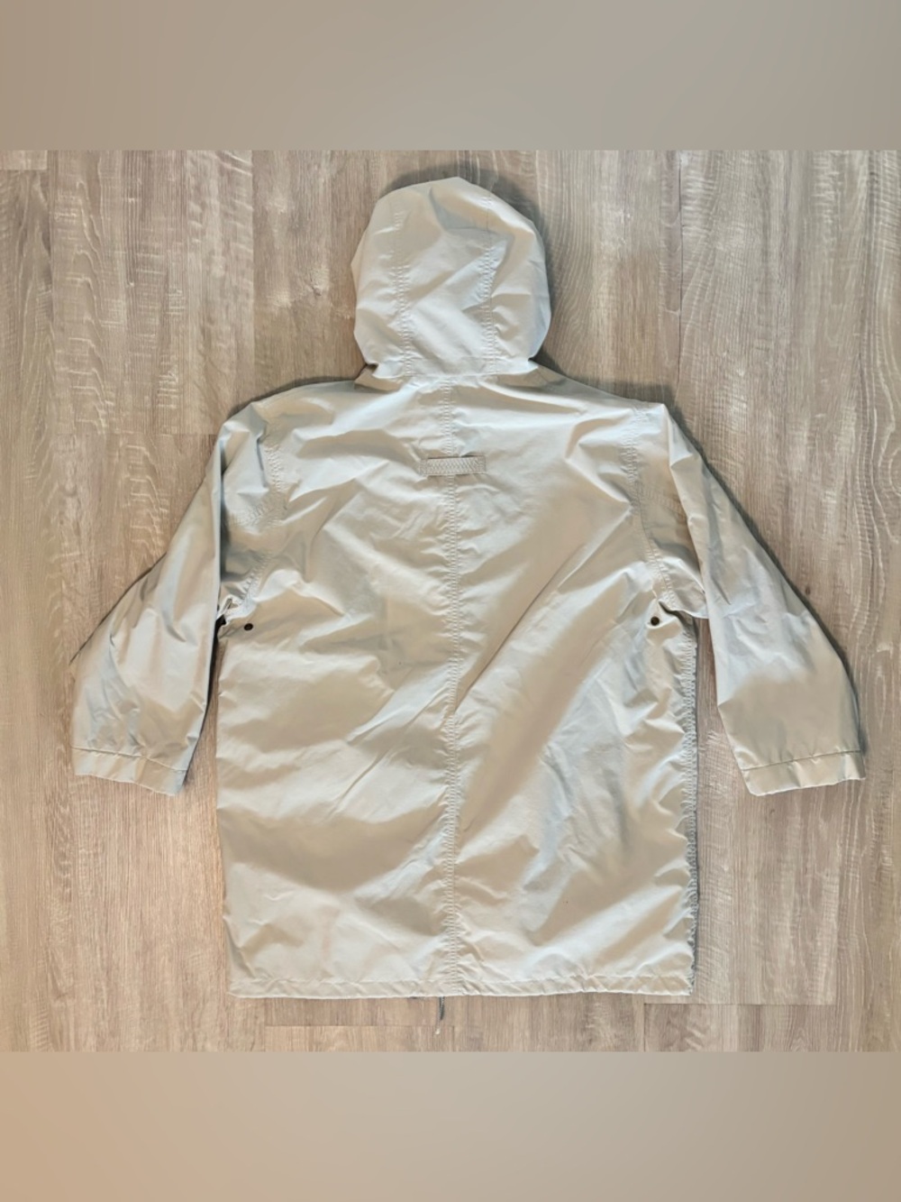Eddie Bauer WeatherEdge Rain Jacket Womens S Hooded Utility Coat Beige Full Zip - Picture 8 of 11